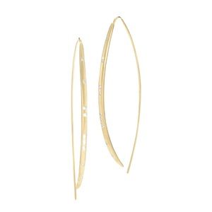 I Reiss  bow wire earings 14kt diamond gold  earings  New in box with tags